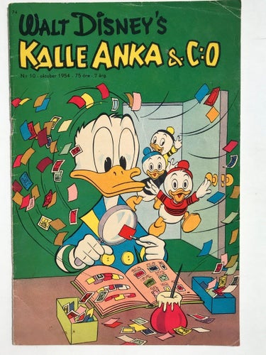 Kalle Anka - 1954:10. VG-FN