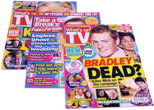 What's On TV-Take a Break's-British magazine bundle-3 Magazines-2009-NEW-422g