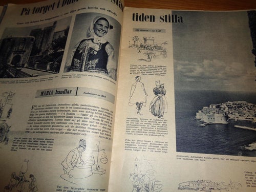 Folket i Bild nr29 1956 Kerstin Meyer omslaget, Dubrovnik Kroatien