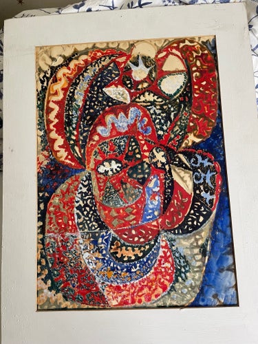 Oljemålning av ”Göran Strand” Mosaik bild 49,5x35 cm.