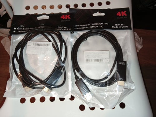 Mini DisplayPort till HDMI-kabel 4K Ultra HD 2x Två styck