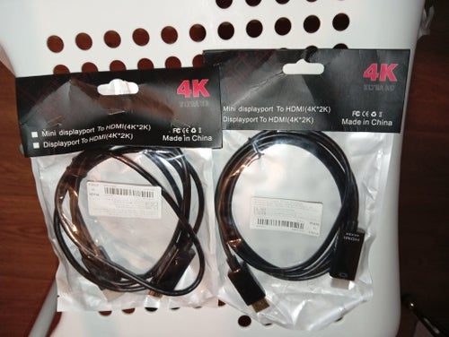 Mini DisplayPort till HDMI-kabel 4K Ultra HD 2x Två styck