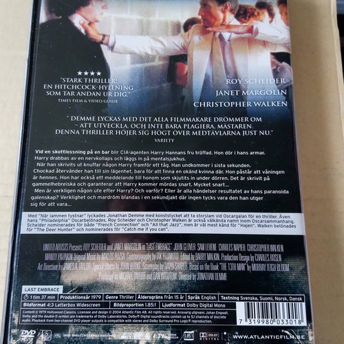 Last embrace, Dvd