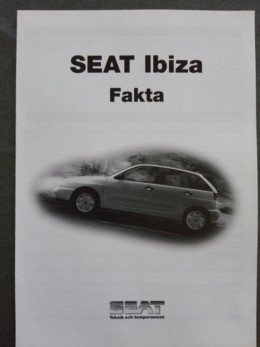 Seat Ibiza 1998/1999 - faktabroschyr (1,4, 1,6, 1,9 TDI, Cupra)