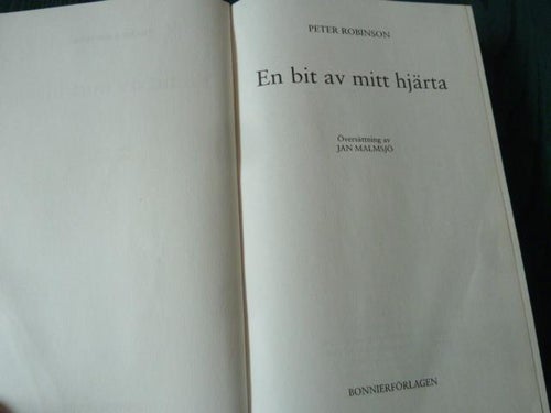 EN BIT AV MITT HJÄRTA, P. ROBINSON, 2007,  BÖCKER