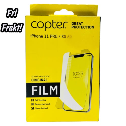 Copter iPhone 11 Pro/Xs/X Skärmskydd - Original Film | Plastfilm!