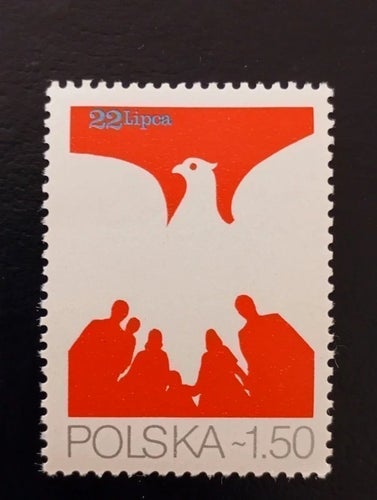 New stamp of Poland - white eagle