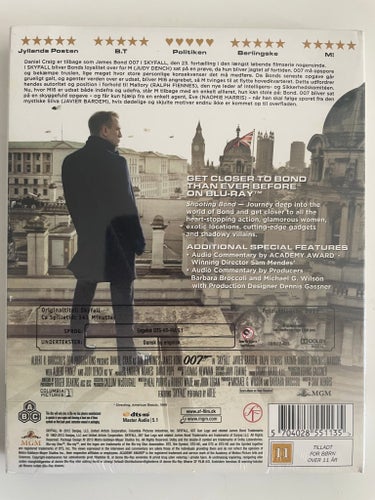 Skyfall - Blu-ray. Fabriksforseglet
