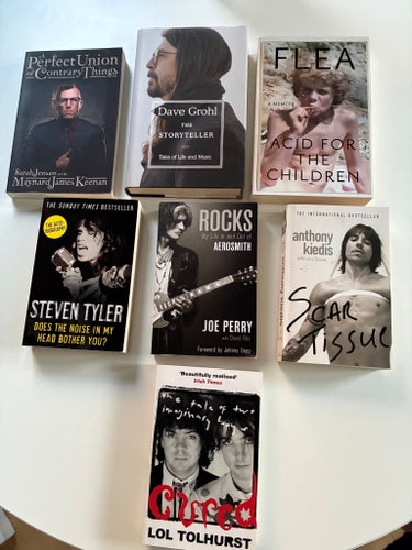 En samling biografier The Cure, RHCP, Aerosmith mm