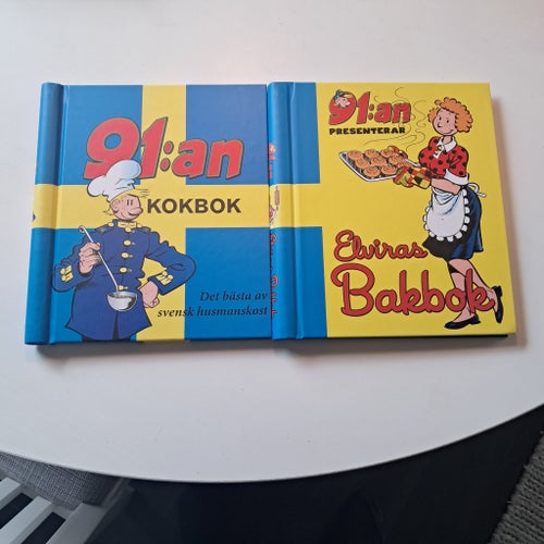 91:an Kokbok. Det bästa av svensk husmanskost och Elviras Bakbok 2 böcker