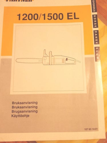 Bruksanvisning 1200/1500 EL