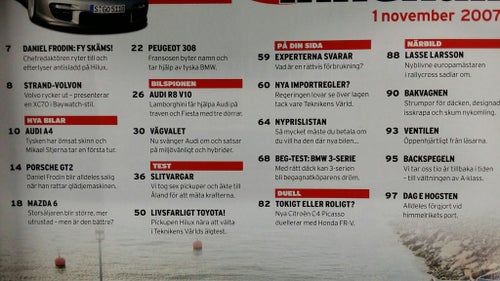 Teknikens Värld 23 2007: Nissan Navara, Toyota Hilux, Ford Ranger, Isuzu D-Max