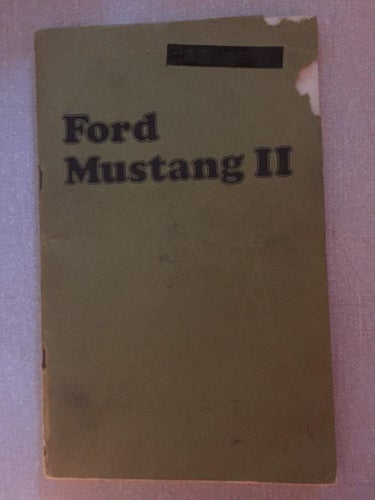 1974 Ford Mustang Owner's Manual