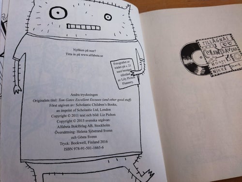 Tom Gates bästa ursäkter och andra bra grejer av Liz Pichon, Very Fine plus, BM
