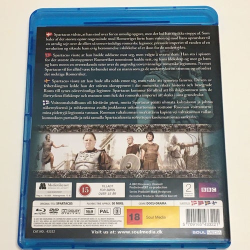 Spartacus (Warriors, BBC). Beg. Blu-ray + DVD