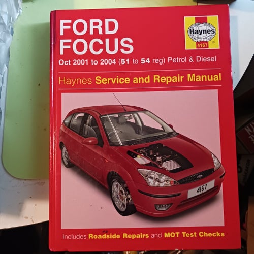 FORD FOCUS Haynes Service and Repair Manual, Oct 2001 to 2004 - ENGELSK TEXT