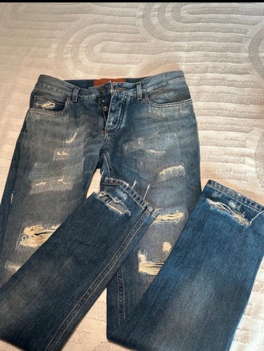 Dolce & Gabbana blåa jeans, Gold Edition storlek 48