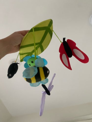 BabyMobil med insekter och blad