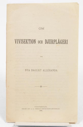 Vivisketion och djurplågeri