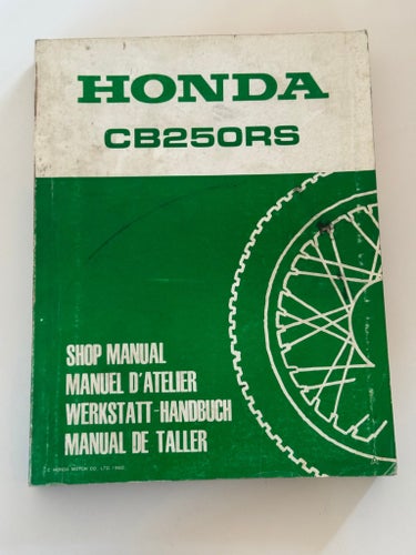 Honda CB250RS Verkstadshandbok, 1980