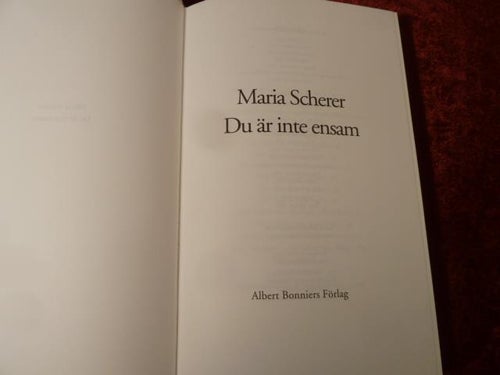DU ÄR INTE ENSAM, M. SCHERER, 2003,  BÖCKER