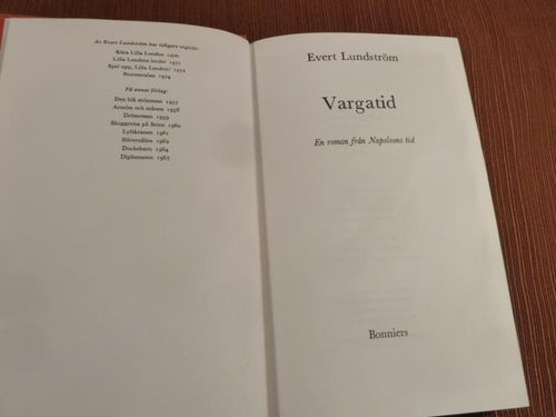 VARGATID, E. LUNDSTRÖM, 1978,  BÖCKER