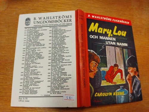 Mary, Lou och mannen utan namn av Carolyn Keene. bok. Very Fine plus