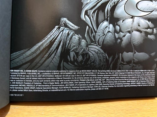 Moon Knight vol 5 Down South Mike Benson, Jefte Palo. Very Fine plus
