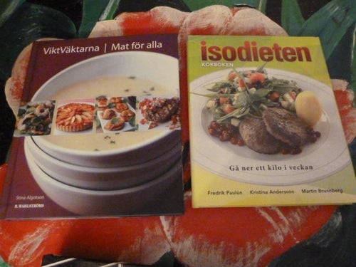 BOK, 7 STYCKEN KOKBÖCKER, ISODIETEN KOKBOKEN, VÅRA BÄSTA GI-RECEPT, GRILLA, MM