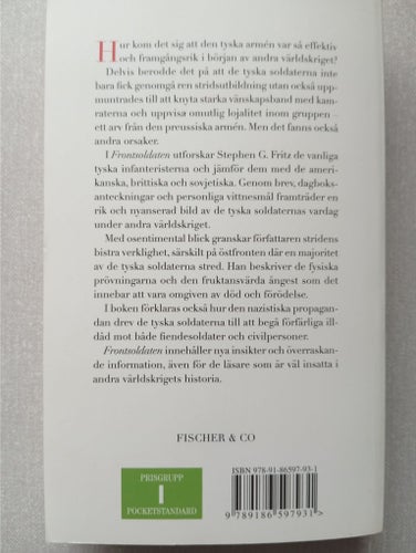 FRONTSOLDATEN - DEN TYSKE SOLDATEN UNDER ANDRA VÄRLDSKRIGET, Stephen Fritz 2015