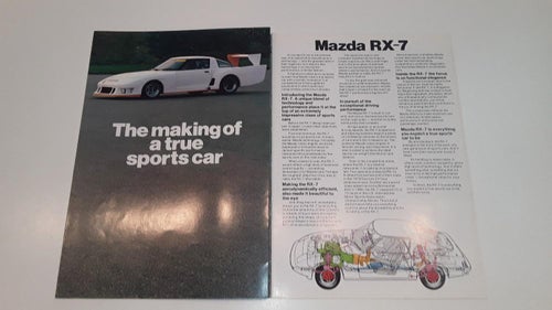 Mazda RX-7 14 sidor tryckt ? engelsk text