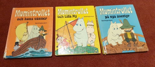Mumintrollet och hans vänner x 3 böcker - ALLA FÖRSTAUTGÅVOR - 90 talet.