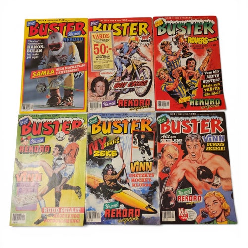 Buster Serietidningar - 12 st 1989-1990