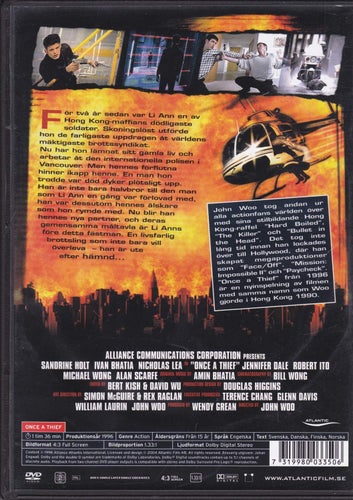 DVD / Once A Thief / John Woo / Sandrine Holt, Jennifer Dale / Nyskick