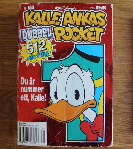 KALLE ANKA POCKET NR 188 1995 Dubbelnummer