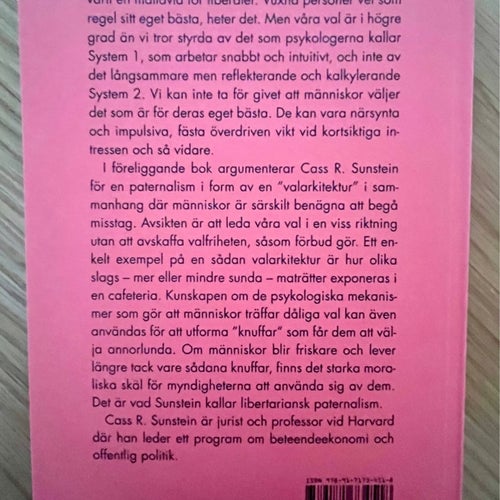 Knuffandets politik. Om libertariansk paternalism - Cass R. Sunstein