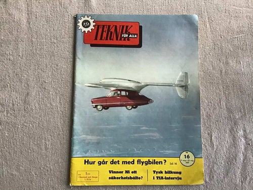 TEKNIK FÖR ALLA NR 16 1957 CARL BORGWARD,HAV KRAFTVERK,HEMSLÖJDSFLYG,APOLLO
