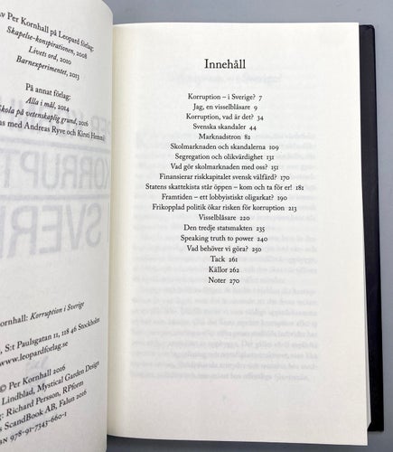 Korruption i Sverige av Per Kornhall