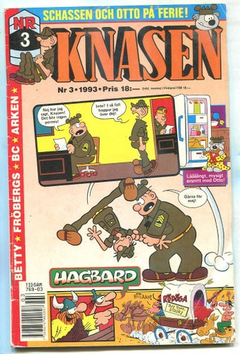 Knasen 1993 nr 3 Hagbard, Rödöga , Betty , Arken Fröbergs BC