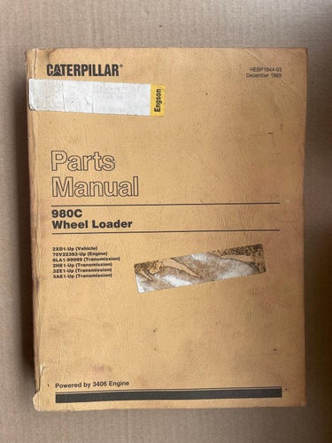 Reservdelskatalog Caterpillar WHEEL LOADER 980 C