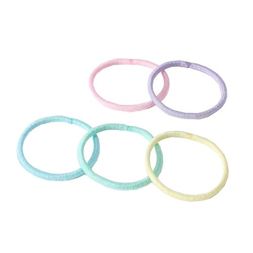 Elastiska tunna hårsnoddar [30mm] - Hårband - 100st - Mixade pastell