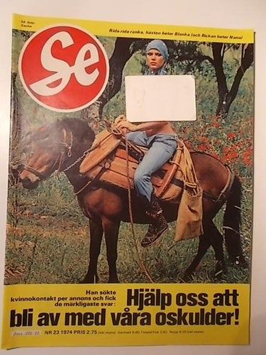 SE Nr. 23 1974 Tommy Berggren Borås, Ronnie Peterson, Nana från Martinique
