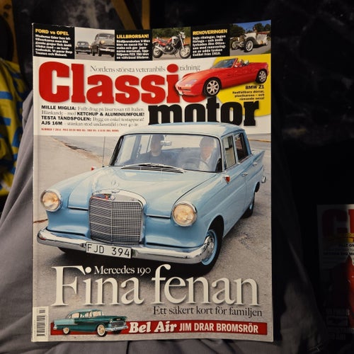 Classic Motor, Nummer 7, 2014. Mercedes 190. Opel. BMW.mf. se bilder.
