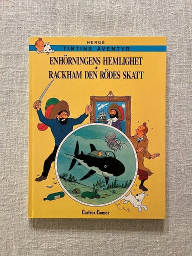 Tintins Äventyr: Enhörningens Hemlighet - Rackham den Rödes Skatt. Inbunden.