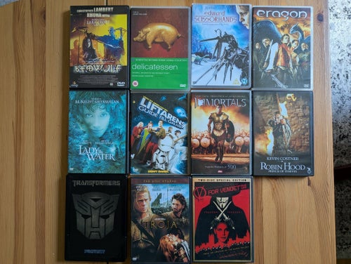 DVD-filmer: Beowulf, Delicatessen, Edward Scissorhands, Eragon, Lady in the