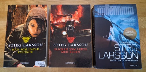 Millennium-trilogin av Stieg Larsson/Komplett/Storpocket 2009/2015