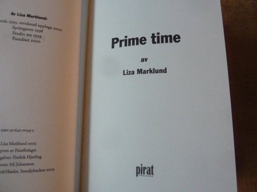 PRIME TIME, L. MARKLUND, 2002, BÖCKER