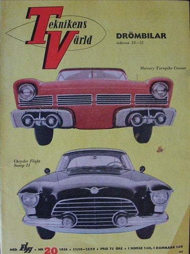 TEKNIKENS VÄRLD 1956/20.Berkeley.IFA P70.Skoter NV-80.Lithander.Piper Apache