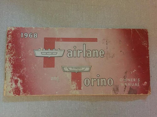 1968 Ford Fairlane Registered Owner's Manual