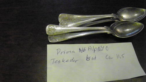 Nysilver Teskedar Franska Liljan 6 st för komplettering